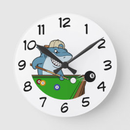 Cool Funny Man Cave Pool Shark Rebel Wall Clocks Rund Klocka