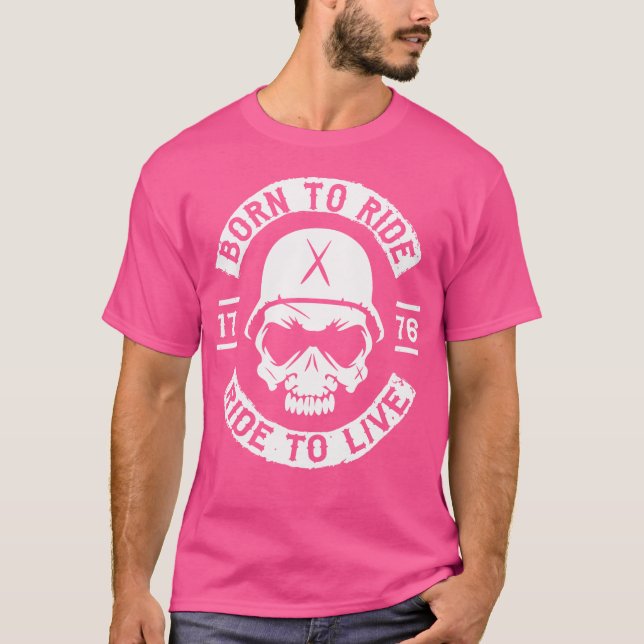 Cool Funny Motorcycle Motorbike Biker T Shirt (Framsida)