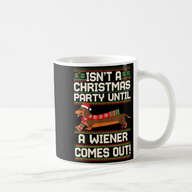 Cool Funny Wiener Dog Christmas Dachshund Holiday  Kaffemugg (Höger)