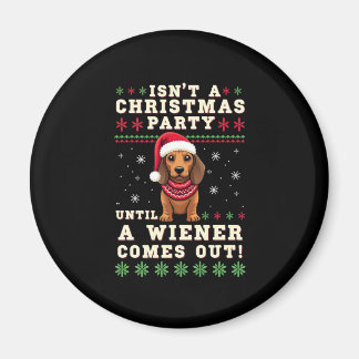 Cool Funny Wiener Dog Christmas Dachshund Holiday  Magnet