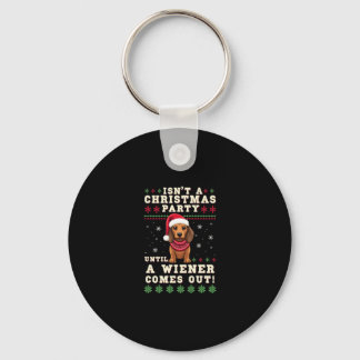 Cool Funny Wiener Dog Christmas Dachshund Holiday  Nyckelring