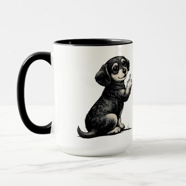 Cool funy dog Mug Mugg (Vänster)