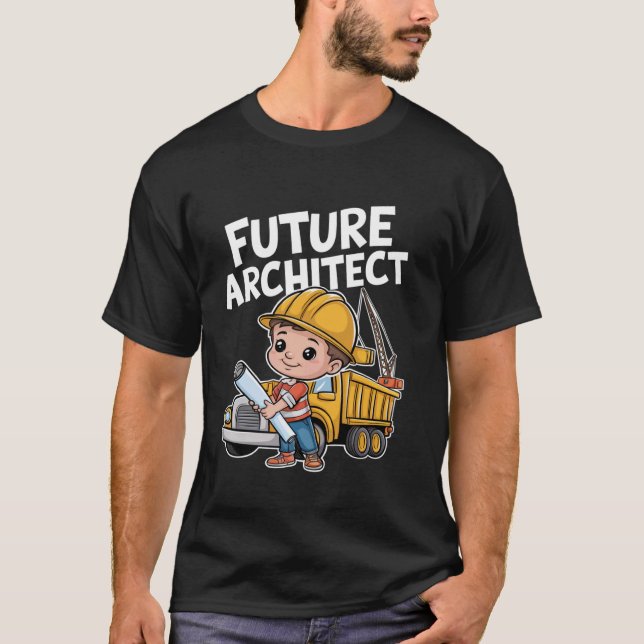 Cool Future Architect Art Pojke Flicka Barn Arkite T Shirt (Framsida)