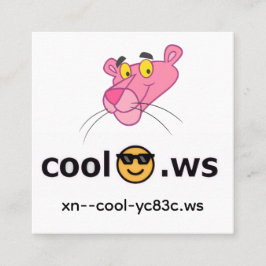 cool fyrkantigt visitkort