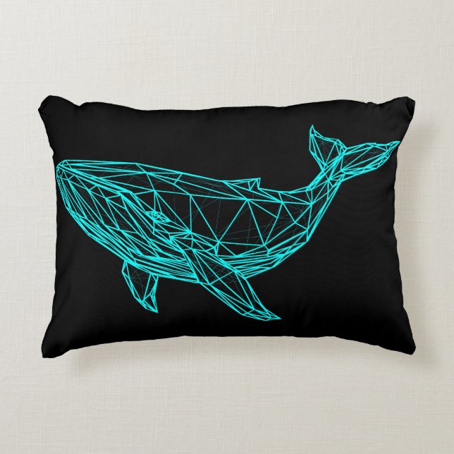 Cool Gamer Whale Accent Pillow Prydnadskudde (Framsidan)