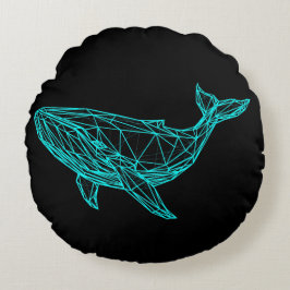 Cool Gamer Whale Throw Pillow Rund Kudde