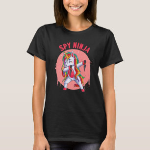 Cool Gaming Spion Enhörning Ninja Gamer Pojke Flic T Shirt