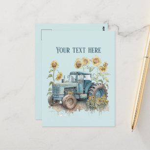 Cool gammal Country-traktor lägg till text Vykort