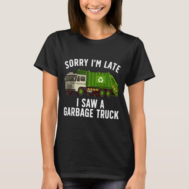 Cool Garbage Truck Art For Men Women Kids Garbage  T Shirt (Framsida)