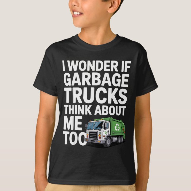 Cool Garbage Truck Design For Men Women Trash Garb T Shirt (Framsida)