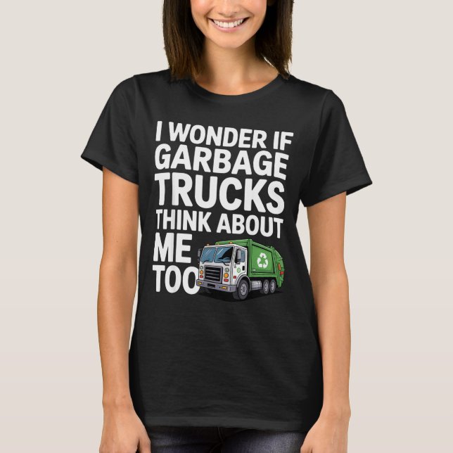 Cool Garbage Truck Design For Men Women Trash Garb T Shirt (Framsida)