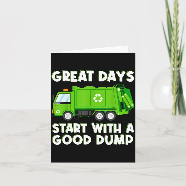 Cool Garbage Truck Good Dump Truck Men Kids Boys T Kort (Framsida)