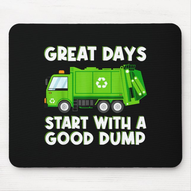 Cool Garbage Truck Good Dump Truck Men Kids Boys T Musmatta (Framsidan)