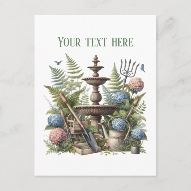 Cool Gardening Landscaping customizable  Vykort (Framsida)