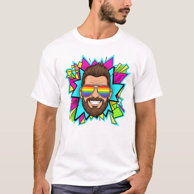 Cool Gay T-Shirt | Gay Pride Shirt for Men | LGBTQ (Framsida)