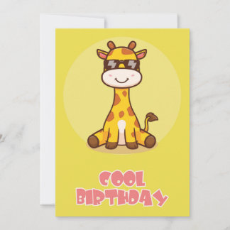 Cool giraffe Flat Greeting Card Kort