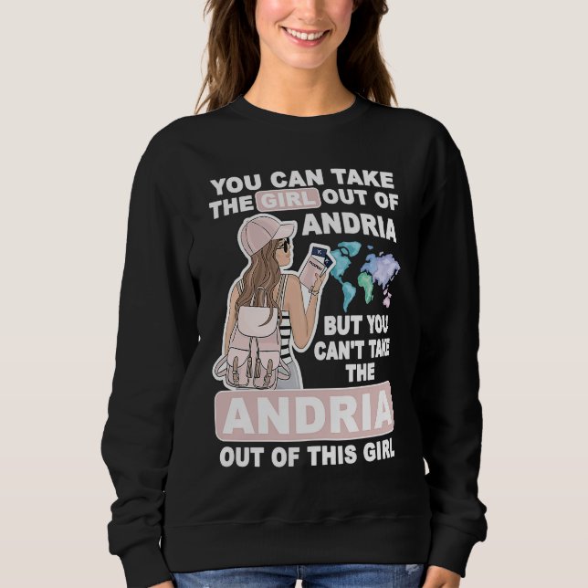 Cool Girl from Andria City  Proud Andria Girl T Shirt (Framsida)