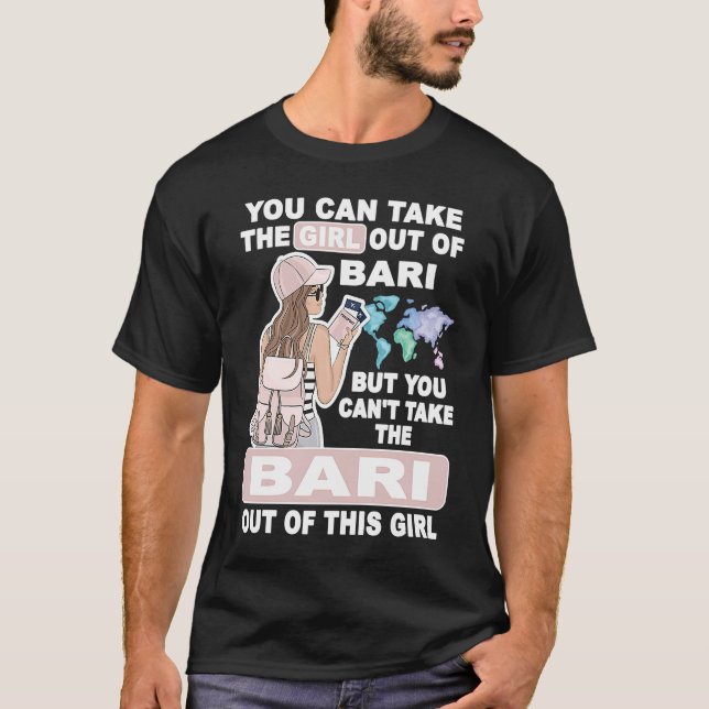 Cool Girl from Bari City  Proud Bari Girl T Shirt (Framsida)