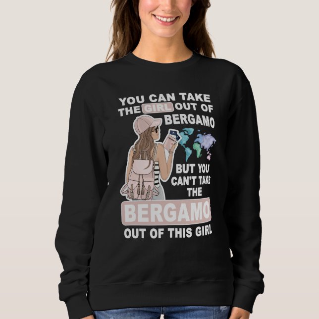 Cool Girl from Bergamo City Proud Bergamo Girl T Shirt (Framsida)