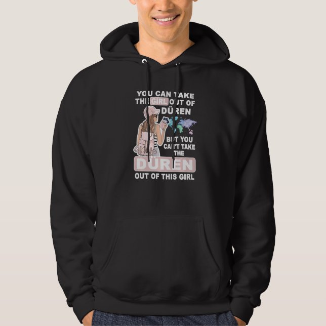 Cool Girl from Düren City  Proud Düren Girl Hoodie (Framsida)