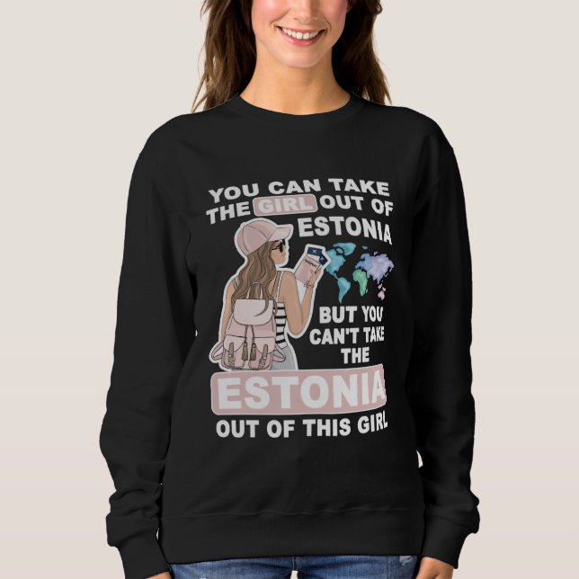 Cool Girl from Estonia  Proud Estonia Girl T Shirt (Framsida)