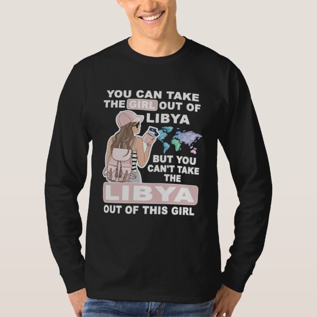 Cool Girl from Libya  Proud Libya Girl T Shirt (Framsida)