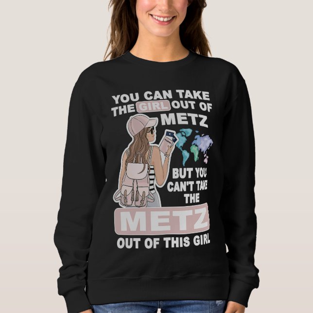 Cool Girl from Metz City  Proud Metz Girl T Shirt (Framsida)