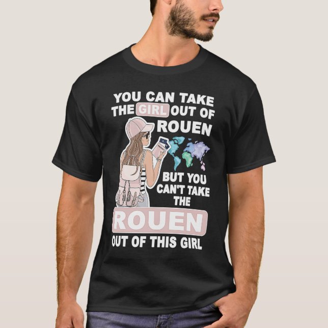 Cool Girl from Rouen City  Proud Rouen Girl T Shirt (Framsida)