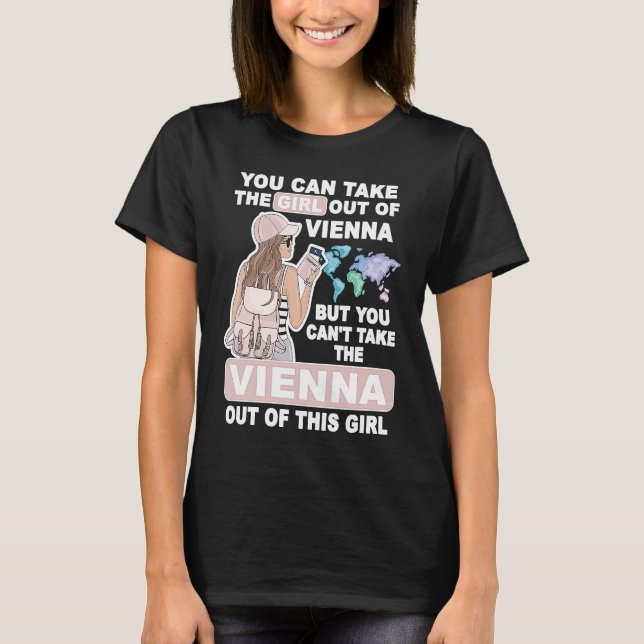 Cool Girl from Vienna City  Proud Vienna Girl T Shirt (Framsida)