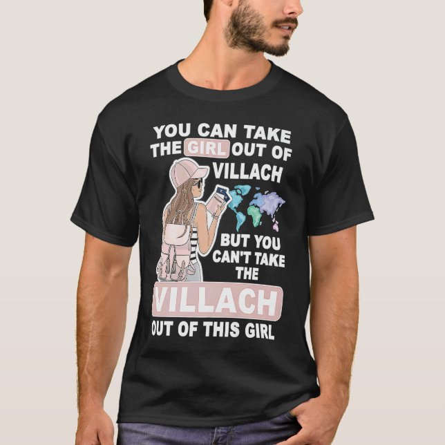 Cool Girl from Villach City  Proud Villach Girl T Shirt (Framsida)