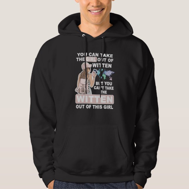 Cool Girl from Witten City Proud Witten Girl Hoodie (Framsida)
