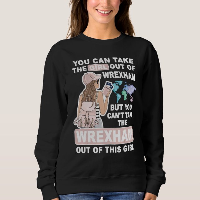Cool Girl from Wrexham City  Proud Wrexham Girl T Shirt (Framsida)