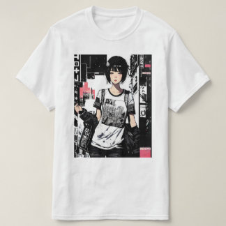 Cool Girl Japanese Aesthetic Vaporwave Style T Shirt