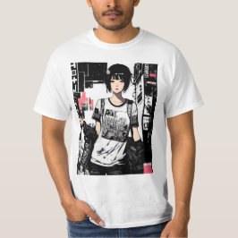 Cool Girl Japanese Aesthetic Vaporwave Style T Shirt