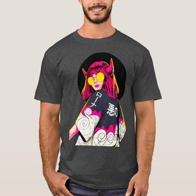 Cool Girl Vaporwave Modern Style  T Shirt (Framsida)