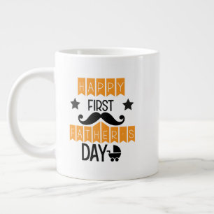 Cool Glad första Fars dag ordkonst Jumbo Mugg