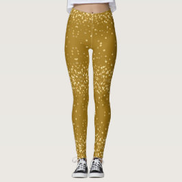 Cool Glam Diva Festive Guld Glitter Konfetti Fest Leggings