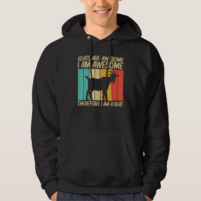 Cool Goat For Men Women Goat Farmer Farming Hoodie (Framsida)