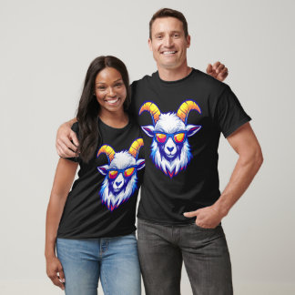 Cool Goat med solglasögon T-shirt – Rolig Chill An