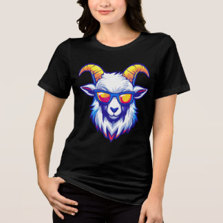Cool Goat med solglasögon T-shirt – Rolig Chill An