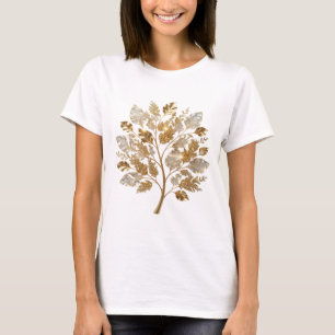 Cool Gold GYLLENE BLAD OCH DIAMANT Grafisk T-shirt
