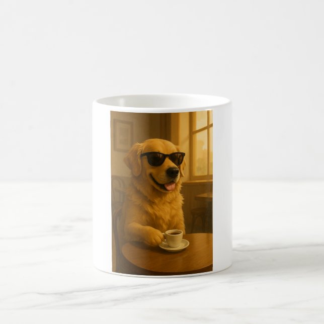 Cool Golden Retriever Coffee Mug Kaffemugg (Center)