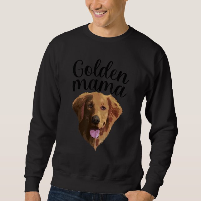 Cool Golden Retriever For Women Mom Mama Pet Puppy Lång Ärmad Tröja (Framsida)