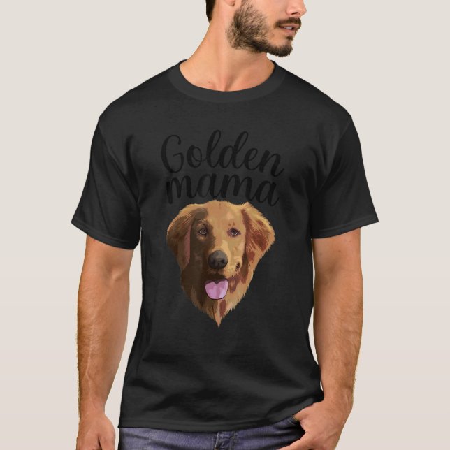 Cool Golden Retriever For Women Mom Mama Pet Puppy T Shirt (Framsida)