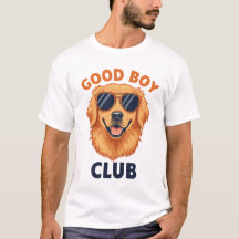 Cool Golden Retriever 'Good Boy Club' T-Shirt