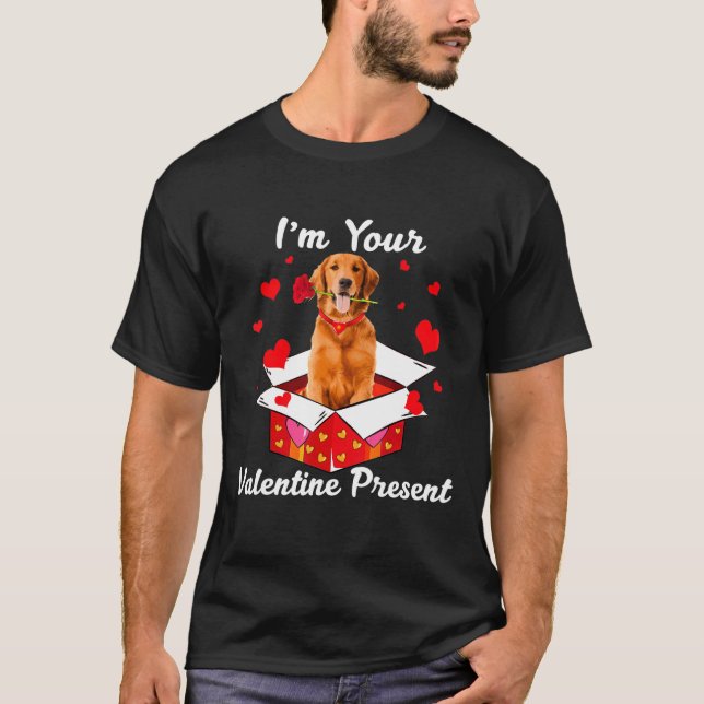 Cool Golden Retriever  I'm Your Valentine Day Pres T Shirt (Framsida)