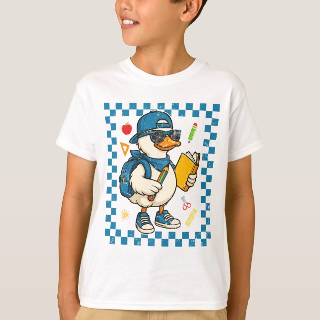 Cool Goose Back To School Happy First Day Of Schoo T Shirt (Framsida)