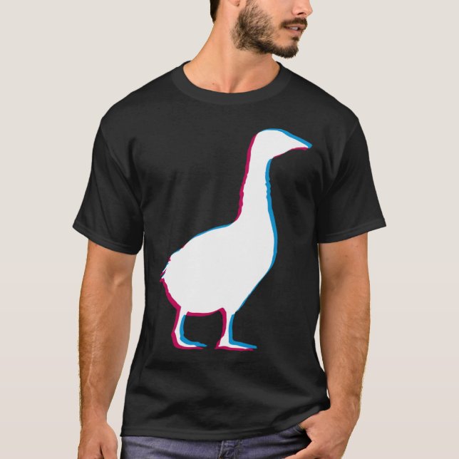 Cool Goose Duck Silhouette Stylish Geese Bird Anim T Shirt (Framsida)