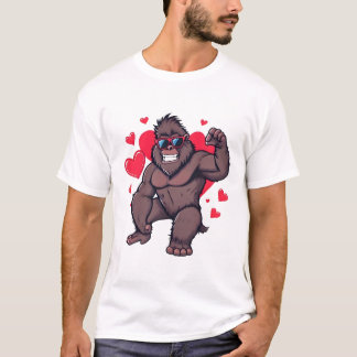 Cool Gorilla Valentine T Shirt