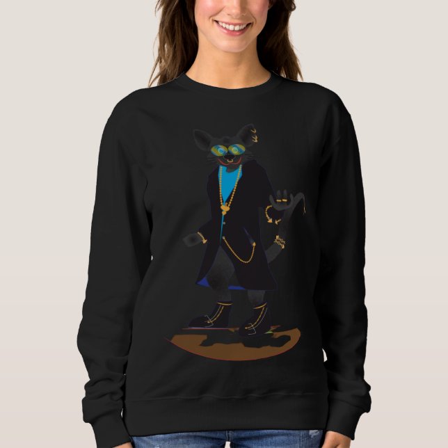 Cool Gothic King Rat with Chains and noseear rings T Shirt (Framsida)